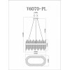 Стеклянный подвесной светильник Celebria V6070-PL прозрачный