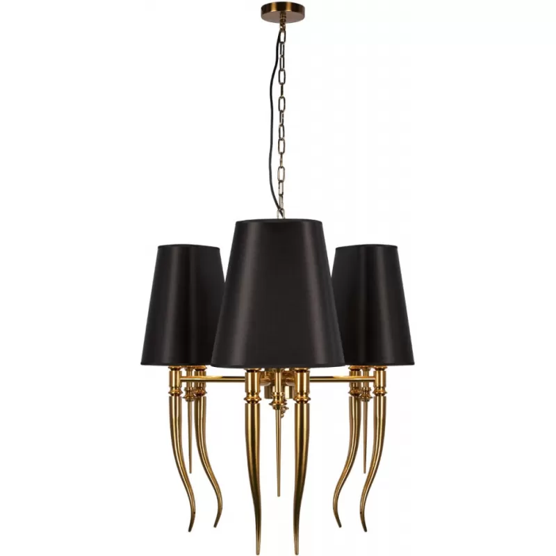 Подвесная люстра Brunilde 10207/6 Gold черная конус Loft It Подвесная люстра Brunilde 10207/6 Gold черная конус Loft It