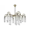 Хрустальная подвесная люстра 4520 4526+3/C new gold цилиндр прозрачная Newport