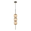 Стеклянный подвесной светильник Zhizel APL.608.26.03 форма шар цвет янтарь Aployt