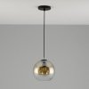 Стеклянный подвесной светильник Silestia V1691-1P форма шар прозрачный