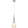 Стеклянный подвесной светильник Ganna 8293/1A белый конус Lumion