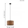 Подвесной светильник Cannafesca 98547 цилиндр коричневый Eglo