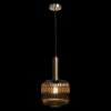 Стеклянный подвесной светильник Iris  2071-B+BR форма шар цвет янтарь Loft It