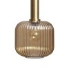 Стеклянный подвесной светильник Iris  2071-B+BR форма шар цвет янтарь Loft It