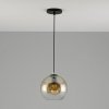 Стеклянный подвесной светильник Silestia V1691-1P форма шар прозрачный
