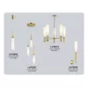 Стеклянный подвесной светильник High Light LH75365 белый конус Ambrella