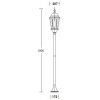 Стеклянный наземный фонарь ASTORIA 2M 91406M Bl овал прозрачный Oasis Light