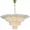 Стеклянная подвесная люстра 8800 8812/C new gold white белая Newport
