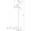 Торшер Floor V3051-3F черный конус