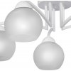 Стеклянная потолочная люстра  V4285-0/5PL форма шар белая Vitaluce
