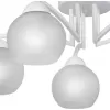 Стеклянная потолочная люстра  V4285-0/5PL форма шар белая Vitaluce