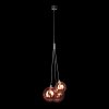 Стеклянный подвесной светильник Dew 10090 Rose gold форма шар коричневый Loft It