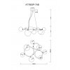 Стеклянная подвесная люстра Albus A7780SP-7AB форма шар прозрачная Artelamp