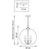 Стеклянная подвесная люстра Sferico 729134 форма шар прозрачная Lightstar
