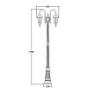 Стеклянный наземный фонарь ROMA S 95209SA 10 down Gb прозрачный Oasis Light