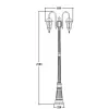 Стеклянный наземный фонарь ROMA S 95209SA 10 down Gb прозрачный Oasis Light Стеклянный наземный фонарь ROMA S 95209SA 10 down Gb прозрачный Oasis Light