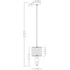 Подвесной светильник Lauren FR5093PL-01CH серый цилиндр Freya