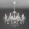 Подвесная люстра Veletta 10108/8 белый/прозрачный хрусталь Strotskis Eurosvet