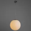 Стеклянный подвесной светильник Volare A1561SP-1CC форма шар белый Artelamp