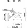 Стеклянное бра Nile MR1680-1W белое