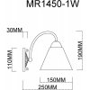 Стеклянное бра Anna MR1450-1W белое