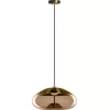 Стеклянный подвесной светильник Knot 8135-D форма шар цвет янтарь Loft It