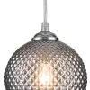 Стеклянный подвесной светильник Chance 10197/1S Smoke прозрачный Escada