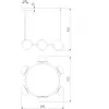 Стеклянный подвесной светильник Moity 70150/6 черный/латунь Smart форма шар белый Eurosvet