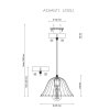 Стеклянный подвесной светильник Ashanti ASHANTI 1255.1 конус прозрачный Lucia Tucci