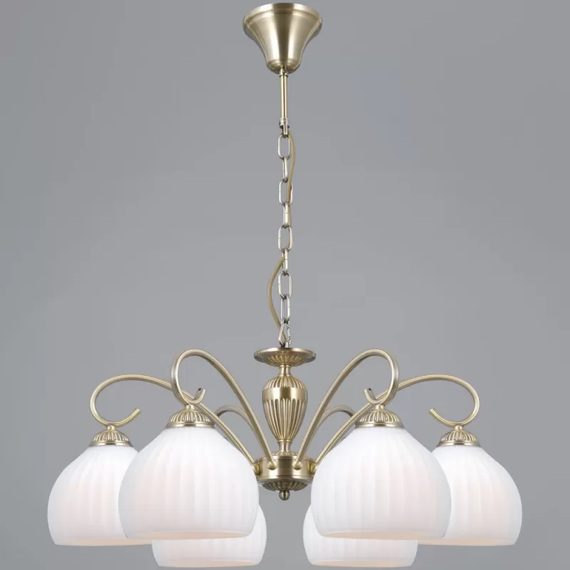 Стеклянная подвесная люстра  IL0695-6PSQ-24 AB CAPELLA белая Стеклянная подвесная люстра  IL0695-6PSQ-24 AB CAPELLA белая