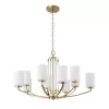 Стеклянная подвесная люстра Опал SL1403.303.10 белая цилиндр ST Luce