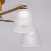 Стеклянная потолочная люстра Тетро 673017805 конус белая DeMarkt