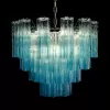 Стеклянная подвесная люстра Murano 10580/600 Clear blue прозрачная Loft It