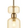 Стеклянный подвесной светильник Gloss 1141/1S Amber цилиндр цвет янтарь Escada