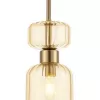 Стеклянный подвесной светильник Gloss 1141/1S Amber цвет янтарь цилиндр Escada