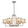 Подвесная люстра Bonbon 2487-6P бежевая цилиндр F-Promo