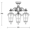 Стеклянный потолочный светильник уличный PORTO 86170A/3 02 R прозрачный Oasis Light