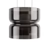 Стеклянный подвесной светильник Totem 10466/2P Smoke цилиндр Loft It