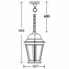 Стеклянный уличный светильник подвесной  91405L Gb прозрачный Oasis Light