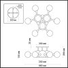 Стеклянная потолочная люстра Miolla 3972/9C форма шар белая Odeon Light