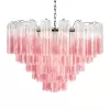 Стеклянная подвесная люстра Murano 10580/800 Clear pink прозрачная Loft It