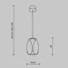 Стеклянный подвесной светильник Splash MOD282PL-L8G3K Maytoni