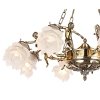 Стеклянная подвесная люстра Эльза H17050/8COP белая Lumien Hall