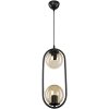 Стеклянный подвесной светильник Kerrie TL1609H-02BK форма шар цвет янтарь TopLight