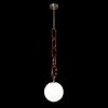 Стеклянный подвесной светильник Chain 10128P Red форма шар белый Loft It
