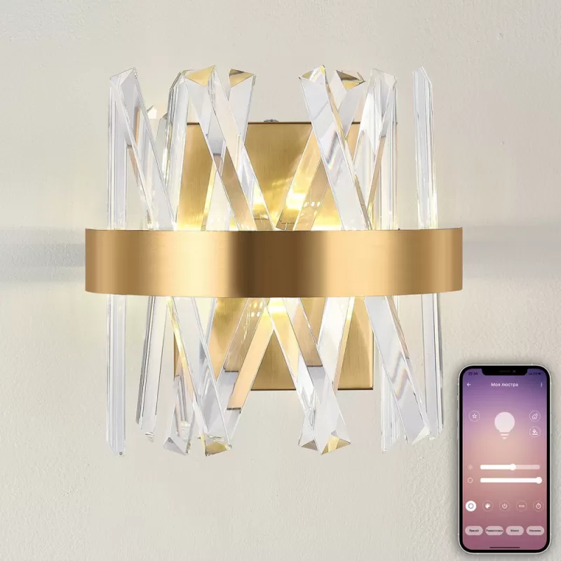 Хрустальный настенный светильник Tiziano LED LAMPS 81113/1W прозрачный Natali Kovaltseva Хрустальный настенный светильник Tiziano LED LAMPS 81113/1W прозрачный Natali Kovaltseva