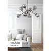 Стеклянная потолочная люстра Volano OML-95207-08 форма шар серая Omnilux