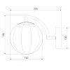 Стеклянное бра  30178/1 черный жемчуг форма шар прозрачное Eurosvet