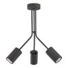 Потолочная люстра Mateo 528/3 CZA цилиндр черная Lampex